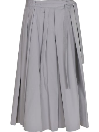 Prada Tie-waist Pleated Skirt