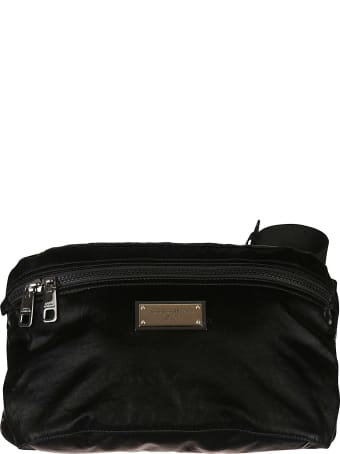 Dolce & Gabbana Front Zip Logo Plaque Belt Bag
