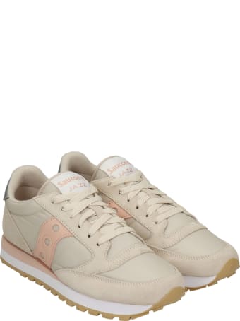 Saucony Jazz Original Sneakers In Beige Suede And Fabric