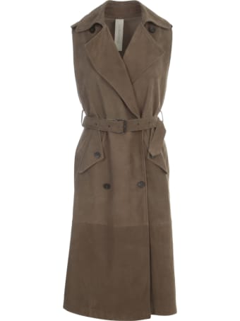 Giorgio Brato Long Leather Gilet