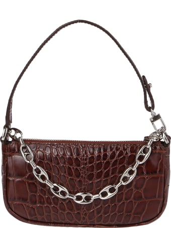 BY FAR Nutella Leather Mini Rachel Bag