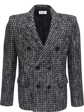 Saint Laurent Double-breasted Wool Blend Jacket