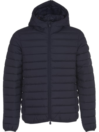 Save the Duck Blue Down Jacket With Hood