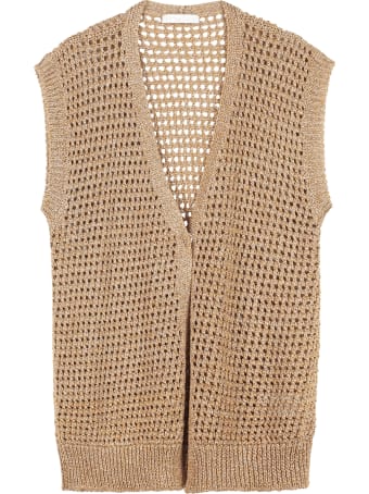 Fabiana Filippi Lurex Open-knit Cardigan