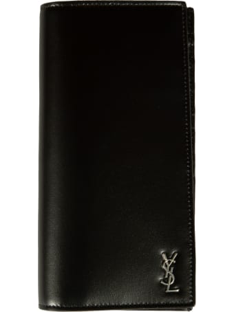 Saint Laurent Logo Plaque Long Wallet