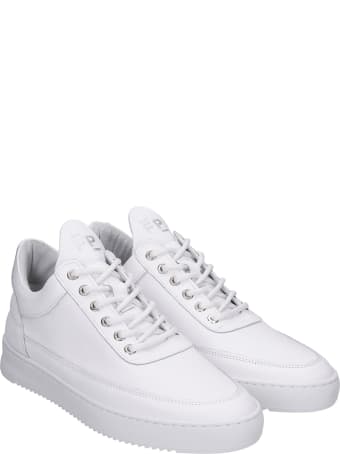 Filling Pieces Low Top Ripple Sneakers In White Leather