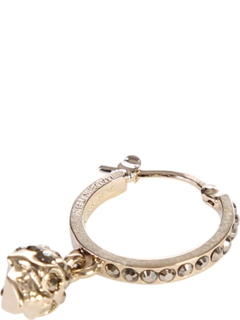 Alexander McQueen Embellished Brass Earrings