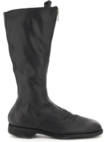 Guidi Front Zip Leather Boots