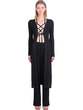 Cult Gaia Christa Cardigan In Black Rayon