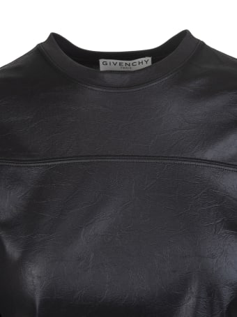 Givenchy Black Givenchy Lacquered Pleated Short Dress