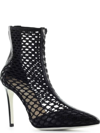 Grey Mer Bali Tricot Black Ankle Boot
