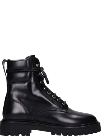 Isabel Marant Campah Combat Boots In Black Leather