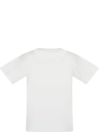 Comme des Garçons Play White T-shirt For Kids With Logo
