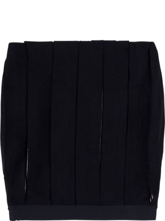 Burberry Amelia Pleated Wool Skirt