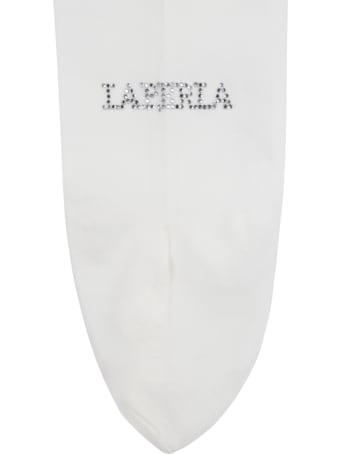 La Perla Ivory Tights For Girl With Strass