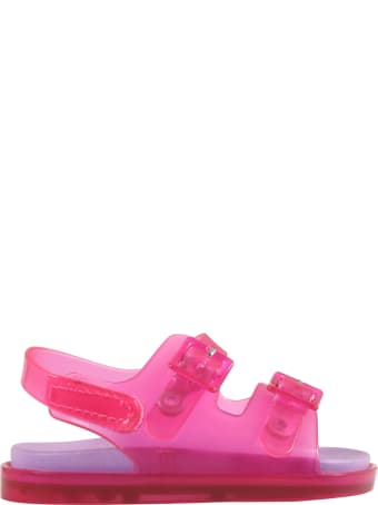 Melissa Fuchsia Sandals For Girl With Logo