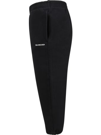 Balenciaga Black Sweatpants For Kids With Logo