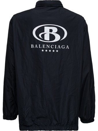 Balenciaga Taffeta Windbreaker With Logo Print