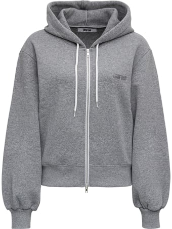 Mauro Grifoni Grey Cotton Hoodie With Logo