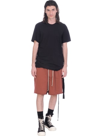 DRKSHDW Faun Shorts In Bordeaux Cotton
