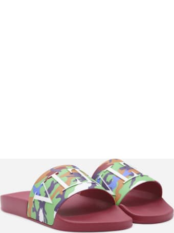 Valentino Garavani Camou7 Sandals In Rubber With Camouflage Details