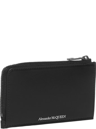 Alexander McQueen Logo Leather Card Holder