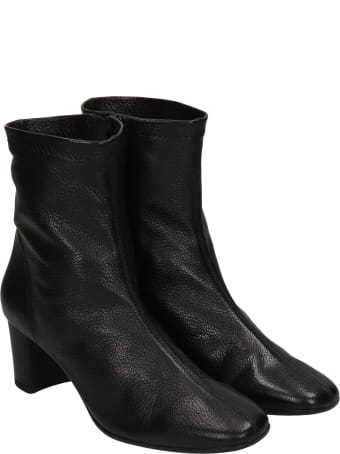 Fabio Rusconi High Heels Ankle Boots In Black Leather