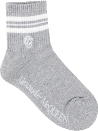 Alexander McQueen Alexander Mc Queen Stripe Skull Socks