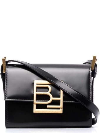 BY FAR Fran Black Semi Patent Leather