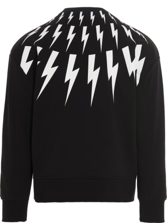 Neil Barrett 'chalk Fair-isle Thunderbolts' Sweatshirt