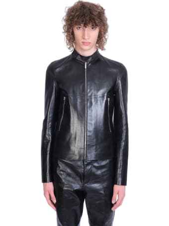 Sapio Biker Jacket In Black Leather