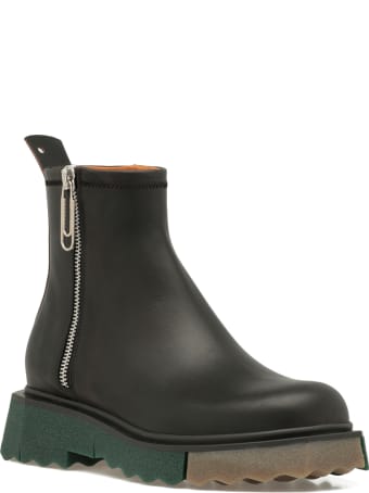 Off-White Smooth Leather Boot