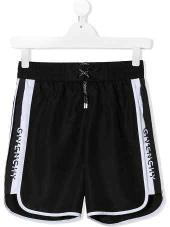Givenchy Kid Black Swimsuit With Logoed Tapes