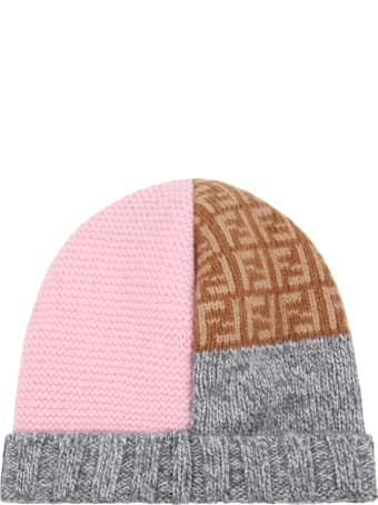Fendi Multicolor Hat For Baby Girl