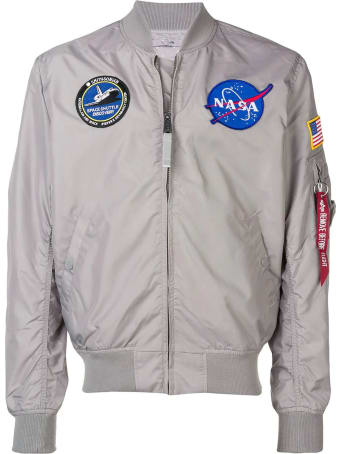 Alpha Industries Grey Ma-1 Parachute Bomber Jacket