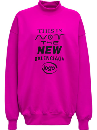 Balenciaga Pink Cotton Sweatshirt With Print