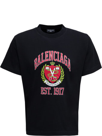 Balenciaga College Vintage Logo Print T-shirt
