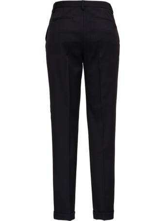 Tonello Black Tailored Pants In Viscose Blend