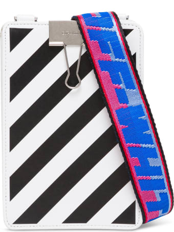 Off-White Vertical White Leather Crossbody Bag