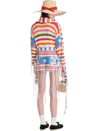Alanui Cardigan In White Cotton