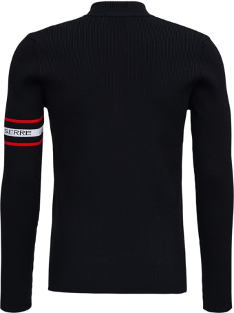 Marine Serre Black Lyocell Blend Sweater With Logo