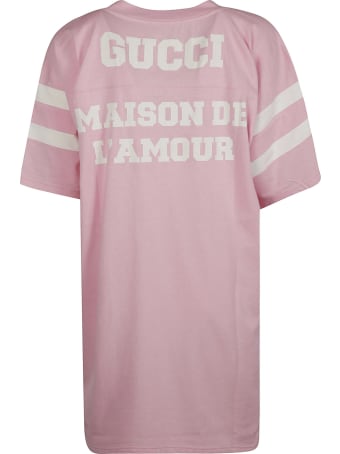 Gucci Stripe Detail Logo Oversize T-shirt