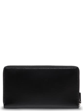 Balenciaga Essential Black Leather Wallet With Logo