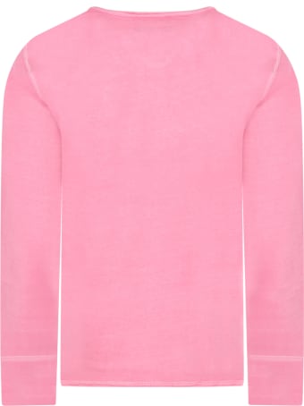 Zadig & Voltaire Pink T-shirt For Girl With Logo
