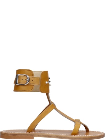 K.Jacques Clipper Flats In Leather Color Leather