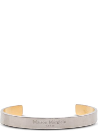 Maison Margiela Silver Bracelet With Engraved Logo
