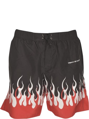 Vision of Super Short Swim With Red Flame