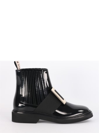 Roger Vivier Viv 'rangers Chelsea Boots In Leather