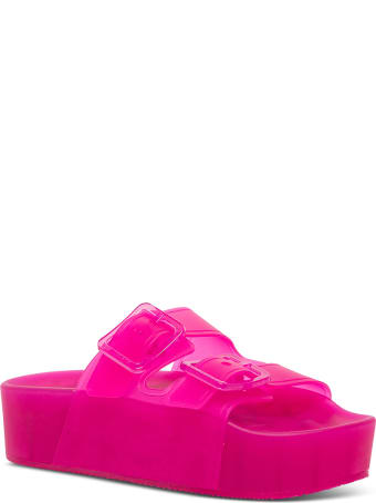 Balenciaga Mallorca Pink Rubber Sandals With Platform