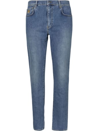 Moschino Bear Patched Classic Jeans
